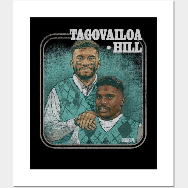 Tua Tagovailoa & Tyreek Hill Miami Step Brothers Wall Art by ClarityMacaws